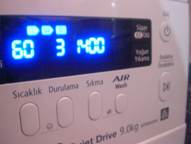 Samsung Air Wash çamaşır makinesi ile susuz temizleme