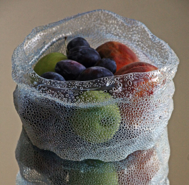 Plastik şişeden meyve kasesi